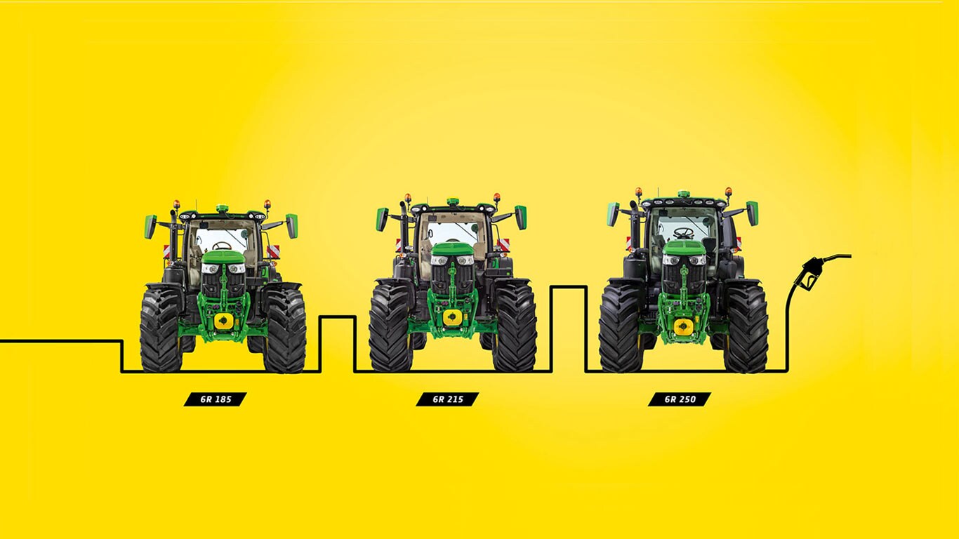 6r-serie traktorer stor gul